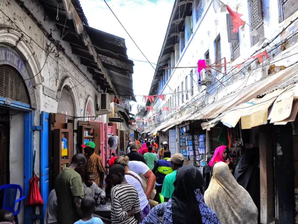 Vibrant streets of Stone Town, one of Zanzibar attractions in Tanzania travel guide 2025 / 2026.